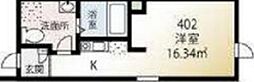 フィオーネ北千住 4階ワンルームの間取り