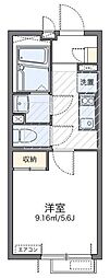 レオネクストパールシティ 2階1Kの間取り