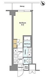 KDXレジデンス西調布 5階1Kの間取り