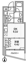 nido蔵前アベニュー 1DKの間取図画像