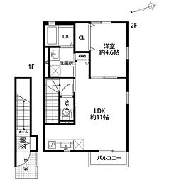 FeliceU-ZON 1LDKの間取図画像