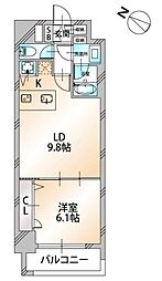 KDX千葉中央レジデンス 1LDKの間取図画像