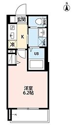 robot home 千住緑町IV 3階1Kの間取り