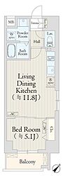 AVENIR渋谷本町 1LDKの間取図画像