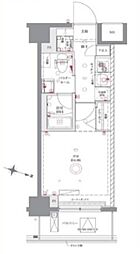 川口市西青木3丁目マンション 1Kの間取図画像
