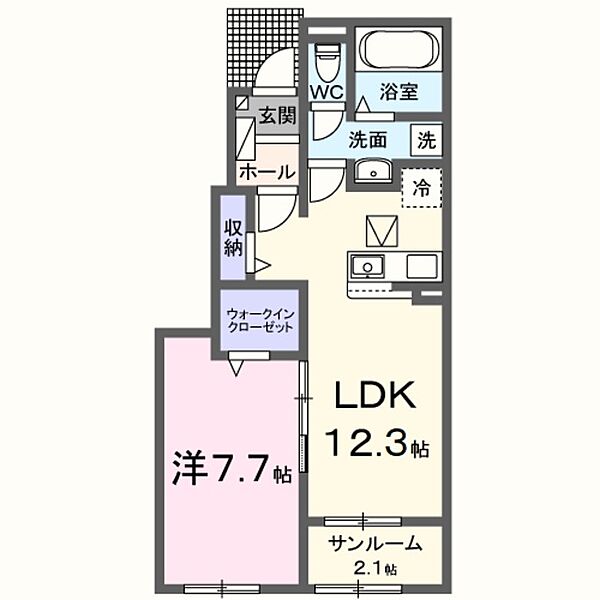 クルールＤ ｜大阪府泉佐野市鶴原(賃貸アパート1LDK・1階・50.14㎡)の写真 その2