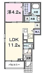 プラウドシティ南大塚Ｆ 1階1LDKの間取り