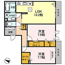 Eフィールド西大宮 102 ｜ 埼玉県さいたま市西区西大宮１丁目35-2（賃貸アパート2LDK・1階・70.48㎡） その2