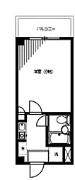 ことぶき壱番舘 1Kの間取図画像
