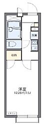 レオパレス弘法 1Kの間取図画像