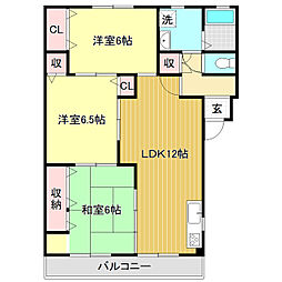 ハピネスシティ 3LDKの間取図画像