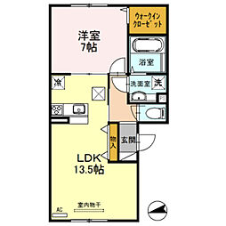 ソレーユ司 1LDKの間取図画像