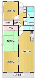 パストラル羽衣 3LDKの間取図画像