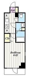 小田急伊勢原駅前マンション 1Kの間取図画像