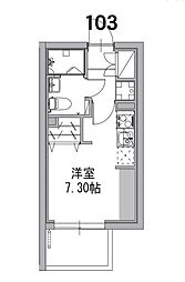 市川市香取2丁目マンション ワンルームの間取図画像