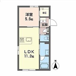 シャーメゾン 神田ガーデン 1LDKの間取図画像