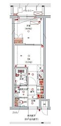 ハーモニーレジデンス大森山王THEGARDEN 1DKの間取図画像