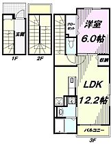 東京都八王子市中野山王２丁目20-6（賃貸アパート1LDK・3階・53.36㎡） その2