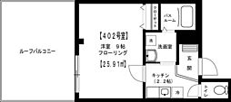 パールマンションIS 1Kの間取図画像