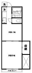 Aifort.国領 1DKの間取図画像
