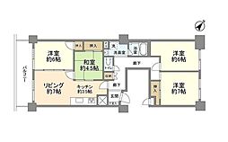 小田急江ノ島線 東林間駅 徒歩8分の賃貸マンション 5階4LDKの間取り