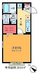 セジュール 1Kの間取図画像