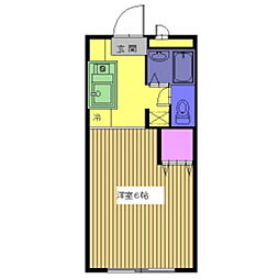 リバーサイドホーム ワンルームの間取図画像