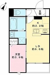 チェリータウンハイツ 1LDKの間取図画像