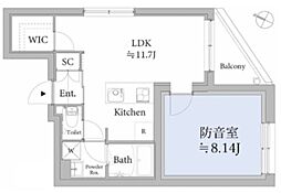 ASTILE studio 王子 1LDKの間取図画像