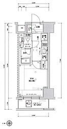 スパシエジーベック亀戸 1Kの間取図画像