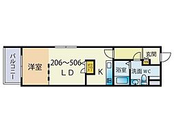GRANPASEO大濠 1LDKの間取図画像