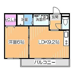 ラ・メゾン香ヶ丘 1LDKの間取図画像