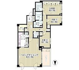 大山パークヒルズ 3LDKの間取図画像