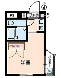 ブライトコート壱番館 1Kの間取図画像