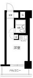 スカイコート大森 ワンルームの間取図画像