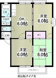 ジュネス松戸 3DKの間取図画像