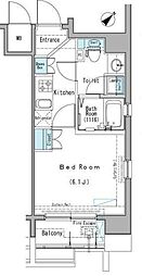 アクサス巣鴨Sta. 1Kの間取図画像