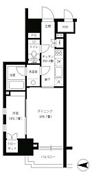 パークキューブ神田 1DKの間取図画像