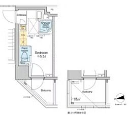 TOMORE品川中延 7階ワンルームの間取り