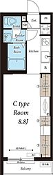 リブリ・プレゾン 1Kの間取図画像