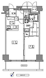 天神プレイスEAST棟 1LDKの間取図画像