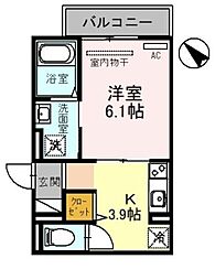 RIHITO堺東 3階1Kの間取り