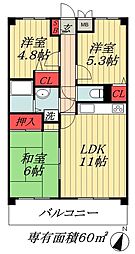 東京メトロ東西線 行徳駅 徒歩14分の賃貸マンション 2階3LDKの間取り