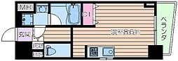 S-RESIDENCEフクシマLuxe ワンルームの間取図画像