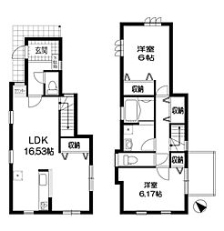 豊島区上池袋1丁目戸建 1階2LDKの間取り