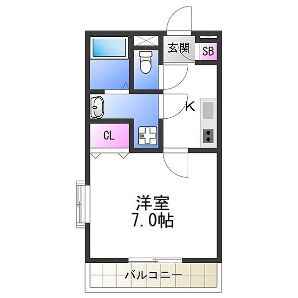 グレース長居 ｜大阪府大阪市住吉区長居２丁目(賃貸マンション1K・1階・22.48㎡)の写真 その2