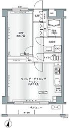 メゾンカルム西新宿 1LDKの間取図画像