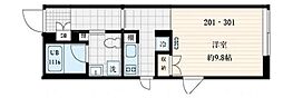 Fullea本町 ワンルームの間取図画像