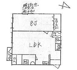 ビクトリアマンション 4階1LDKの間取り