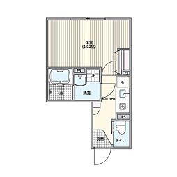 エルファーロ笹塚III 1階1Kの間取り